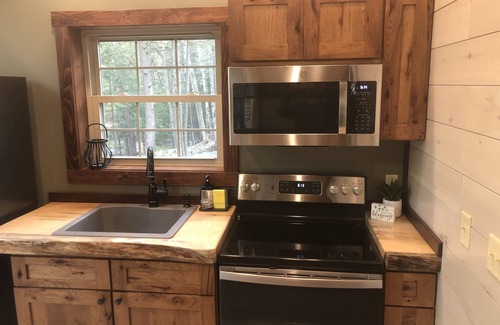 Glenfield Cabin | Adirondack Log Cabin on Scenic Waterfront Natural Soaking Pool