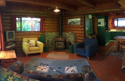Mt Lyford Cabin | Adorable warm log cabin on a private section ideal for a couple or small family