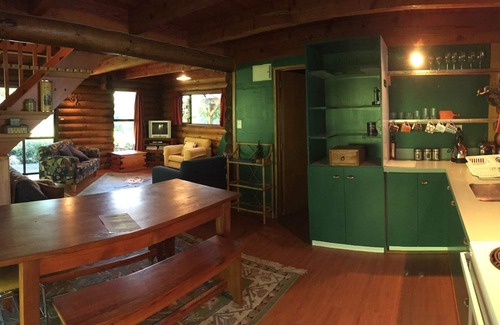 Mt Lyford Cabin | Adorable warm log cabin on a private section ideal for a couple or small family