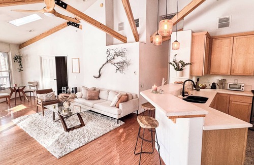 Idyllwild Cabin | Aerie: Floor-to-Ceiling Windows w/Forest Views, Spa Tub, AC, Fireplace, Fire Pi