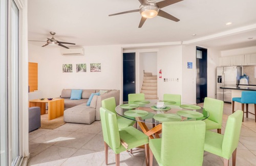 Playa del Carmen House | Air-conditioned penthouse with private rooftop, strong WiFi, pool & cabana