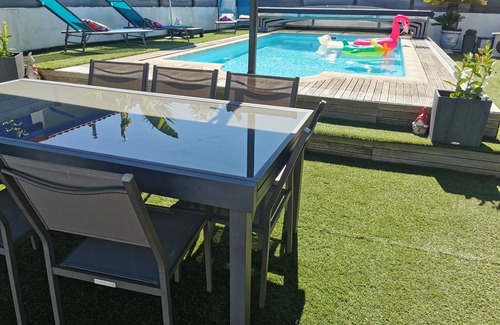 Anglet House | Air-conditioned house with heated pool and retractable dome located in Anglet
