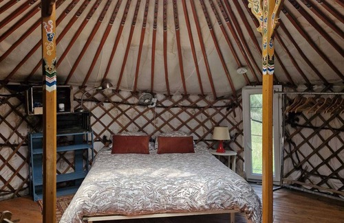 Lussas Other | Air-conditioned yurt, near a silkworm nursery amid 8 hectares of wild thyme