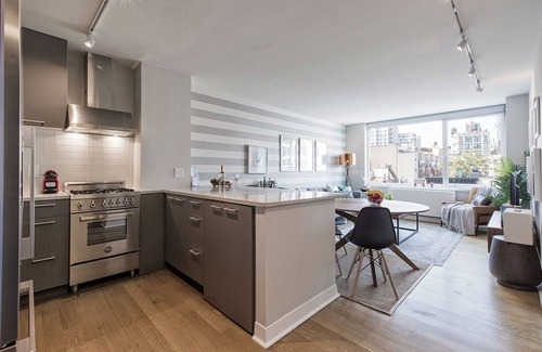 Ukrainian Village Apartment | Airy East Village 1BR w/Doorman, Gym, near NYU, by Blueground