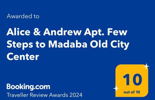 Madaba Apartment | Alice & Andrew Apt. Few Steps to Madaba Old City Center