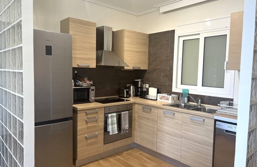 Karavomylos Apartment | ALKYONI-Magnificent Seaview -Waterfront-110sq m- Beautiful decoration-1st floor