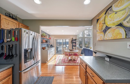 Sandy Point House | ALL SEASON RETREAT! Warm Waters, 2 Firepits, Cozy Boathouse! Indoor Fireplace!
