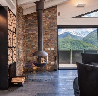 Casacce Apartment | Alpine Luxury Penthouse - Private Gym & Alps View