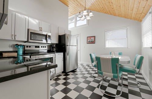 Helen House | Alpine River Suites #503 - Cozy 50's Themed Condo Overlooking River in Downtown