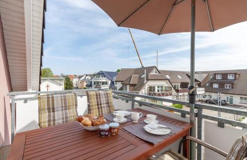 Zingst Apartment | Am Horizont No 2 für 2-4 Pers, 2 Schlafz, Babybett, Südbalkon, kostenloser Parkplatz 400 Meter zum Strand