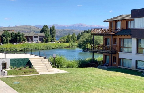 Dina Huapi Condo | Amancay Loft 1st Floor Garden and Lagoon View