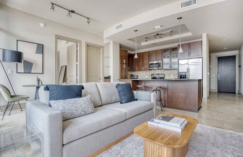 Second Street District Apartment | Amazing Downtown 1BR w/Gym & W/D, nr Lady Bird Lake, by Blueground