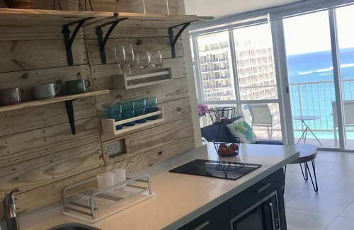 Condado Apartment | Amazing Ocean front View Studio on 23rd floor with Balcony & Free Wi-fi access