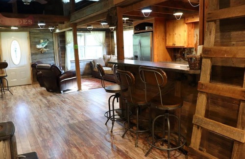 Hodgen Cabin | Amazing Riverfront View with a Unique Old Time Building Charm