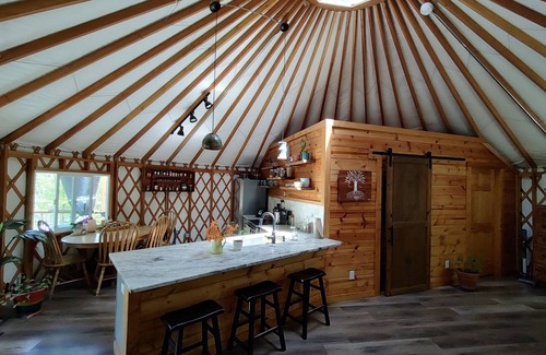 Brevard House | Amid the forest in the Land of the Waterfalls. Unique stay in Yurt on homestead