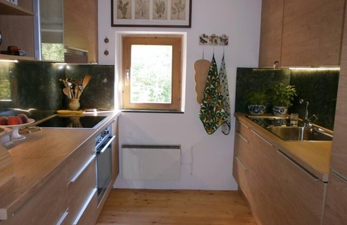 Sent House | Ancient typical Engadine mill on a stream near the woods and walks
