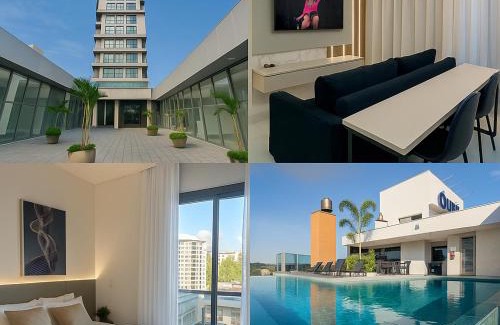 Centro Apartment | Ap compacto completo a 900m da Oktoberfest com Piscina, academia, Wi-Fi, ar condicionado e garagem privativa