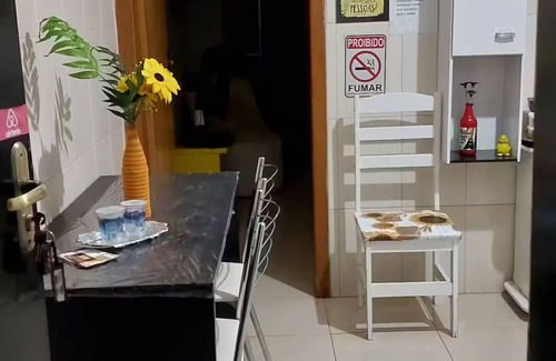 Maringa Apartment | Ap02 Girassol double and single bed One bedroom.