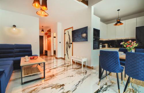 Meszna Apartment | Apartament Marmurowy w Szczyrku z widokiem na góry z dostępem do sauny i jacuzzi , dwa miejsca parkingowe