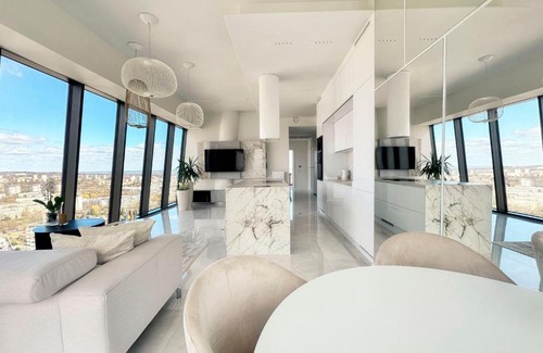 West Pomeranian Voivodeship Apartment | Apartament White Sky 20 Hanza Tower- Free parking