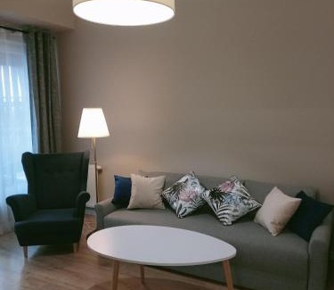 Psie Pole Apartment | Apartament z Widokiem, wygodny Apartament z sypialnią, kuchnią i salonem, 47m2, bezpłatny garaż