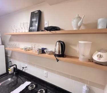 Centro Apartment | Apartamento 1 quarto, com garagem no centro próximo Hospital de Caridade