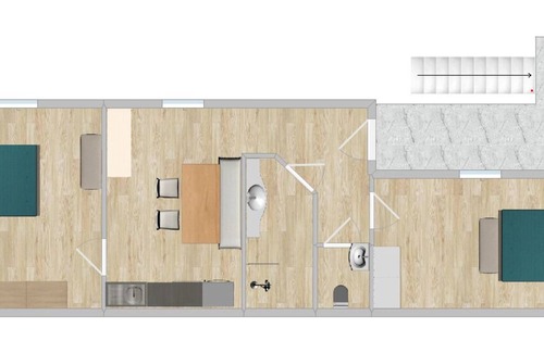 Herrnbaumgarten Apartment | Apartment (50sqm) for 4 people with balcony and eat-in kitchen