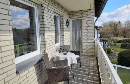 Bad Driburg Apartment | Apartment/apartment, shower, WC, balcony - vacation apartment and guest room Iburgblick