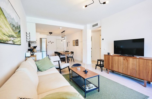 Los Llanos Apartment | Apartment 'Bc01 El Sueño Marinsa Beach 2' with Sea View, Wi-Fi and Air Conditioning