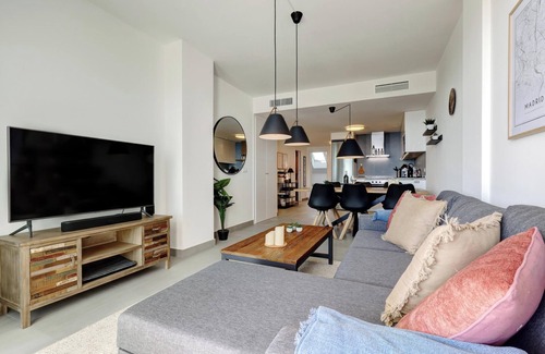 Castillo de Sabinillas Apartment | Apartment 'Blue Sunset Penthouse' with Sea View, Terraces & Wi-Fi