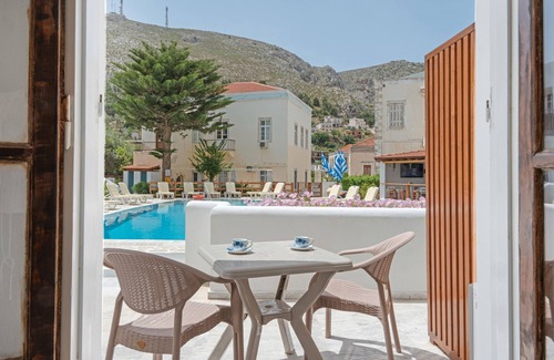 Kalymnos Town Apartment | Apartment 'Double Room No 6' with Mountain View, Wi-Fi and Air Conditioning