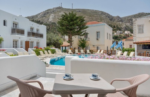 Kalymnos Town Apartment | Apartment 'Double Room No 5' with Mountain View, Wi-Fi and Air Conditioning