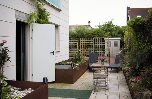 Soto de la Marina Apartment | Apartment with garden, first line beach. Pets allowed