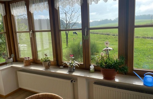 Wonneberg Apartment | Apartment 'Ferienwohnung Am Schusterhof' with Private Terrace, Private Garden and Wi-Fi