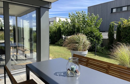 Blaustein Apartment | Apartment 'Fewo Blaustein-Panorama' with Private Terrace, Private Garden and Wi-Fi