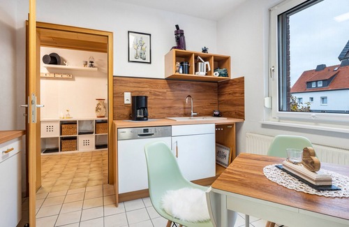 Horden am Harz Apartment | Apartment 'Haus-Landzeit' with Private Terrace, Shared Garden and Wi-Fi