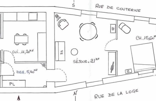 Lassay-les-Chateaux Apartment | Apartment Lassay-les-Châteaux, 1 bedroom, 2 persons