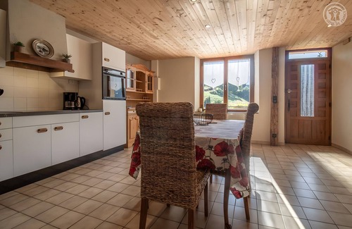 Ugine Apartment | Apartment 'La Ferme Du Mont Charvin' with Mountain View, Private Terrace and Balcony