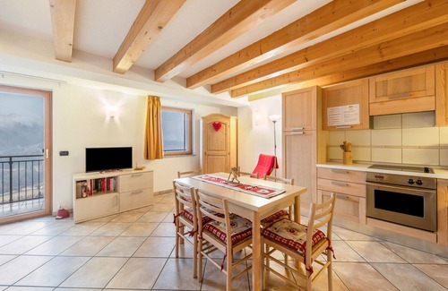 Tesero Apartment | Apartment 'Latemar Casa Alma' with Mountain View, Balcony and Wi-Fi