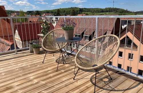 Muensingen Apartment | Apartment 'Luise' with Shared Terrace and Wi-Fi