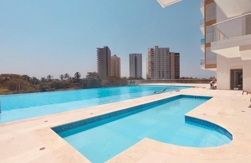 Santa Marta Apartment | Apartment Luxury+Sauna+Gym+AC+WiFi+Sea View@ Santa Marta