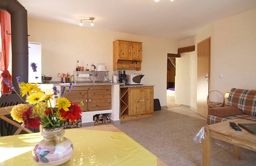 Salem Apartment | Apartment 'Malchiner See, 35qm' with Lake View, Shared Terrace and Wi-Fi