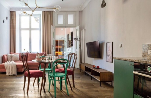 Stradom Apartment | Apartment Pink Velvet with sauna and bathtub