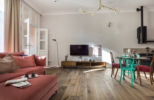 Stradom Apartment | Apartment Pink Velvet with sauna and bathtub