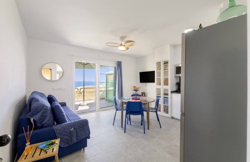 Brena Baja Apartment | Apartment 'Salitre Tea' with Sea View, Shared Pool and Wi-Fi