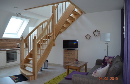 Burg-Kauper Apartment | Apartment Strohkammer - Spreewaldscheune am Fließ-Ferienwohnungen am Wasser in