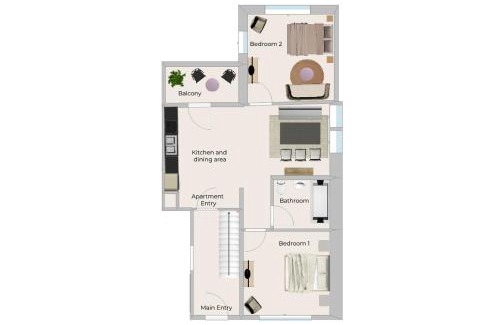 Griessen Apartment | Apartment Südwind - Beautiful premium apartment with 2 bedrooms near Rhine Falls & Zurich Airport in Klettgau