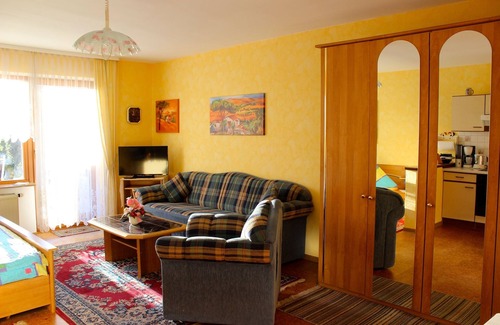 Bad Bocklet Apartment | Apartment Talblick (35sqm) with south-facing terrace