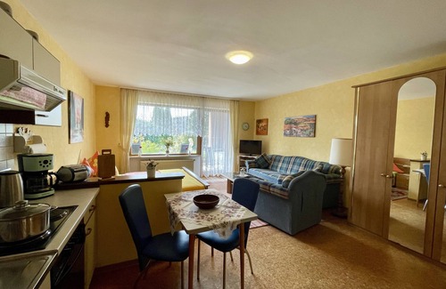 Bad Bocklet Apartment | Apartment Talblick (35sqm) with south-facing terrace