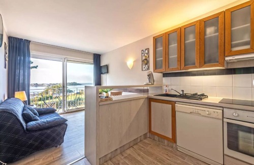 Plestin-les-Greves Apartment | Apartment with stunning sea views and equipped with heated swimming pool